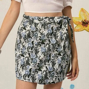 RIHOAS‎ Blue Patterned Mini Skirt
